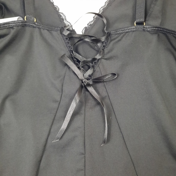 Size QS 14 - 18 Baci Black Lingerie with Stocking Straps Sexy Queen Beauty - Picture 5 of 7